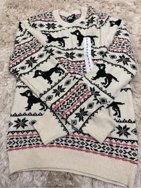 New Lands’ End Holiday Snowflake Dog Sweater (SMALL)